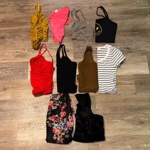 Assorted Women's Tops and Bodysuits - Mixed Colors